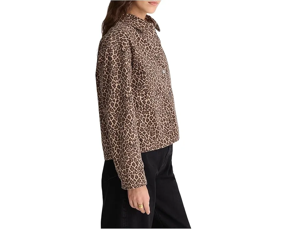 Жакет Madewell Swing Jacket в леопардовом принте с запахом и накладными карманами