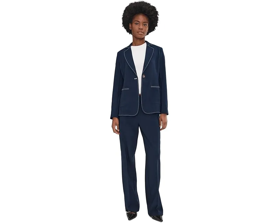 Блейзер Sleek Stretch Accent Stitch с контрастной строчкой и одним пуговицей NIC+ZOE