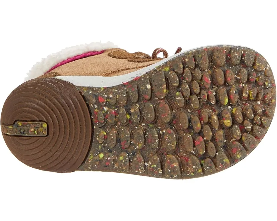 Merrell Kids Bare Steps Cocoa детские зимние ботинки с широким носком и мемори пеной