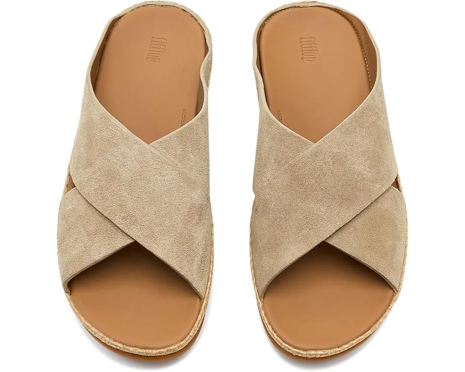 Сандалии Lulu Lux Cross Slides из замши с платформой от FitFlop