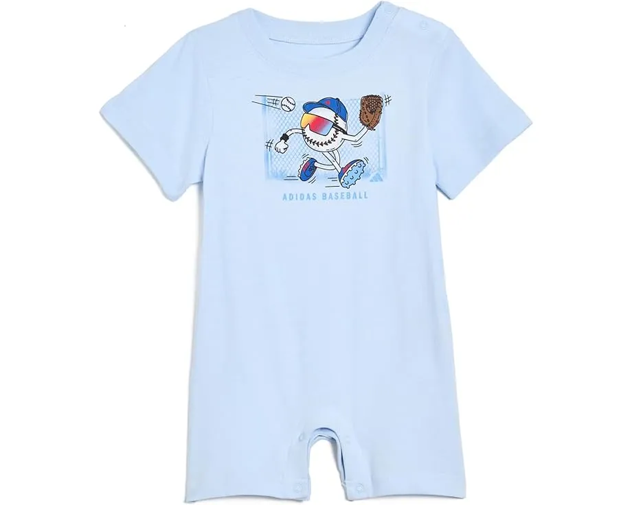 Комбинезон adidas Kids с короткими рукавами и принтом бейсбольного талисмана из мягкого хлопка