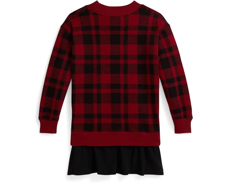Платье для девочки Polo Ralph Lauren Kids из флиса в клетку Buffalo