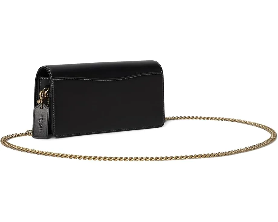 Длинный кошелек COACH Evie с цепочкой из телячьей кожи