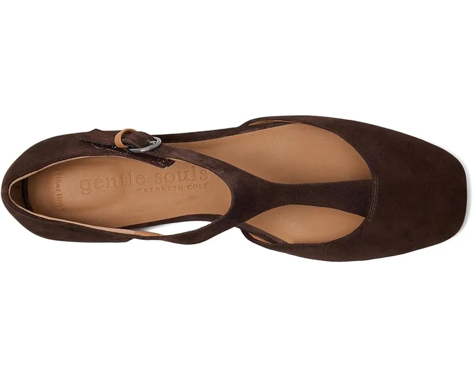 Балетки Gentle Souls Wyatt с ремешком и квадратным носком из премиальной кожи