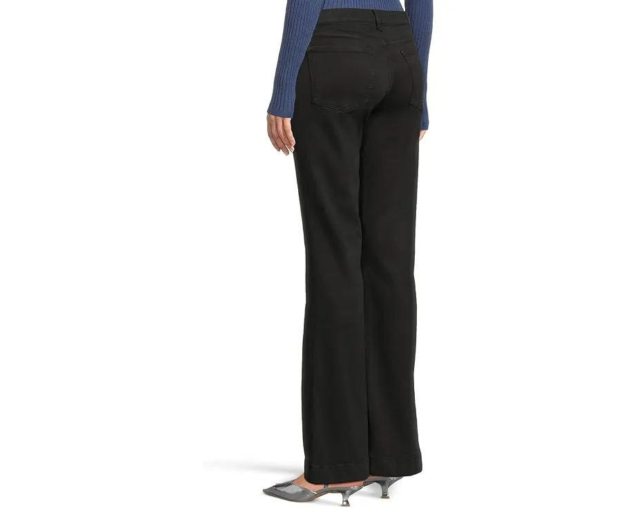 Черные джинсы 7 For All Mankind Dojo Tailorless с расклешенным низом