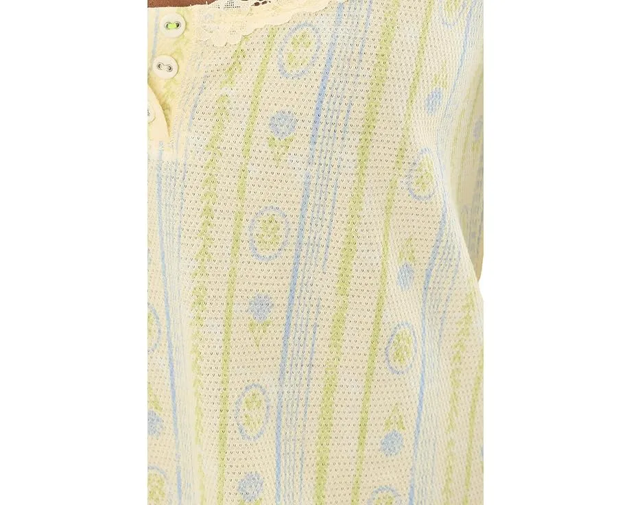 Пижамный комплект Free People Spring Break Sleep Set с ретро принтом и рюшами