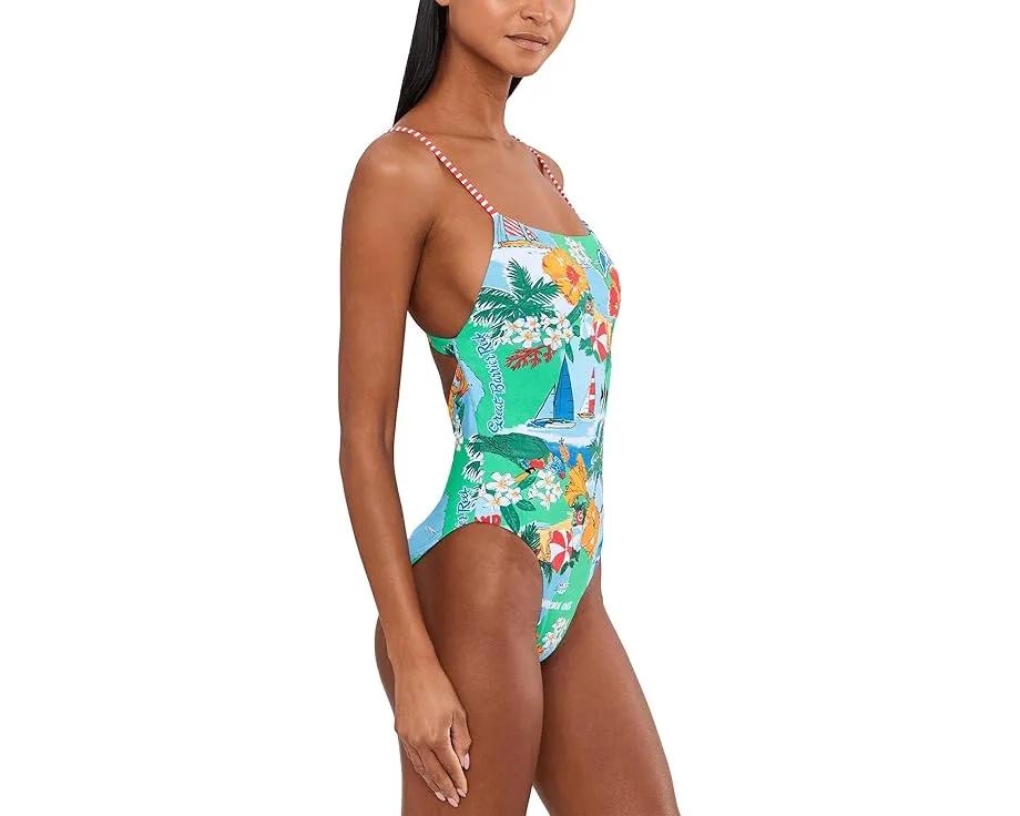 Купальник цельный Seafolly Viva Vacation с квадратным вырезом и регулируемыми бретелями