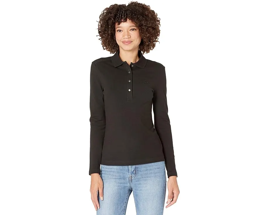 Lacoste Поло с длинным рукавом Slim Stretch Pique из хлопка с эластаном