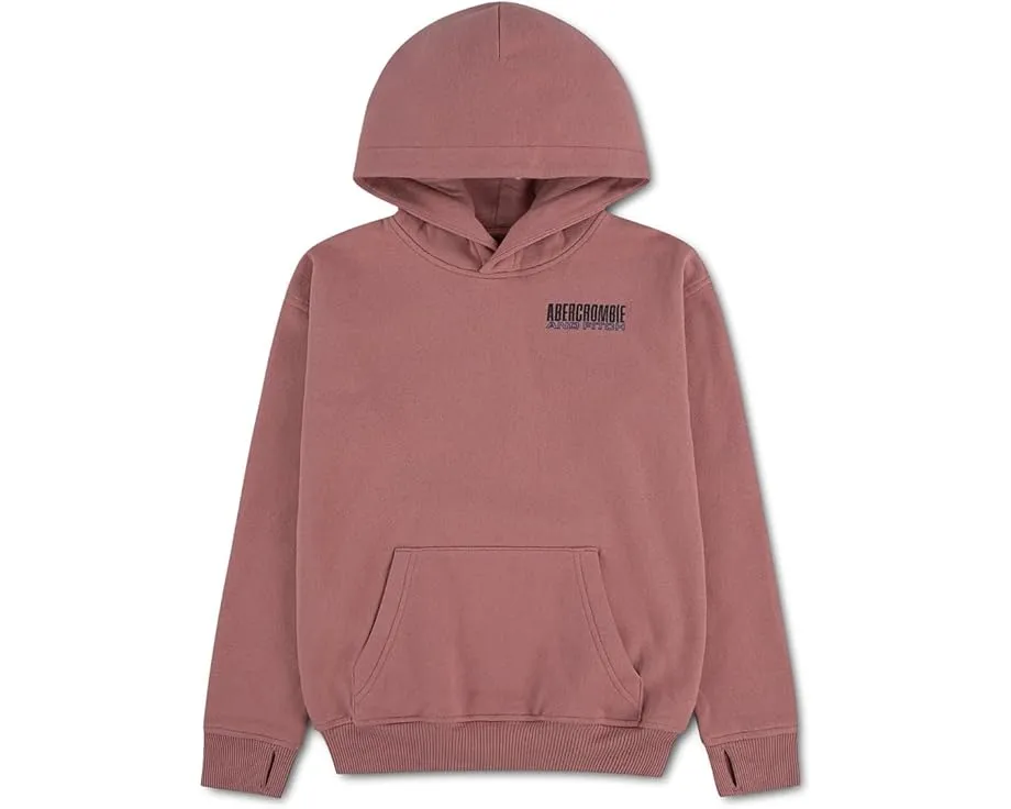 Толстовка с капюшоном abercrombie kids для детей с карманом кенгуру