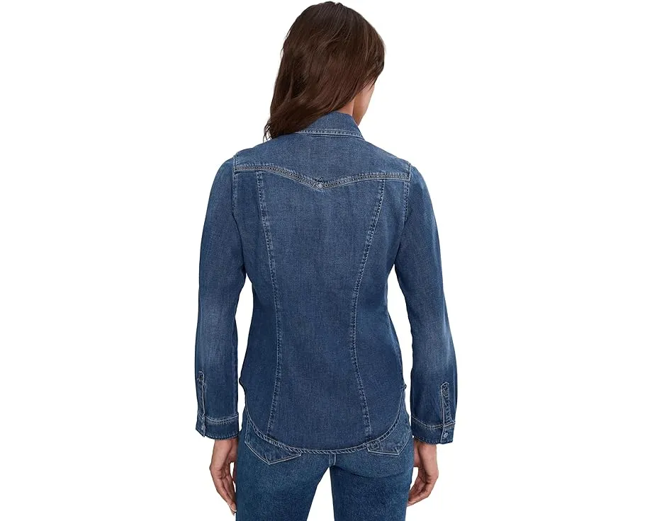 Джинсовая рубашка Liverpool Los Angeles в вестерн стиле приталенного кроя