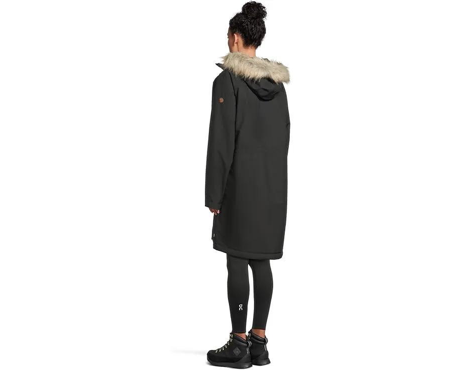 Длинная утепленная парка Fjällräven Nuuk Lite с капюшоном и искусственным мехом