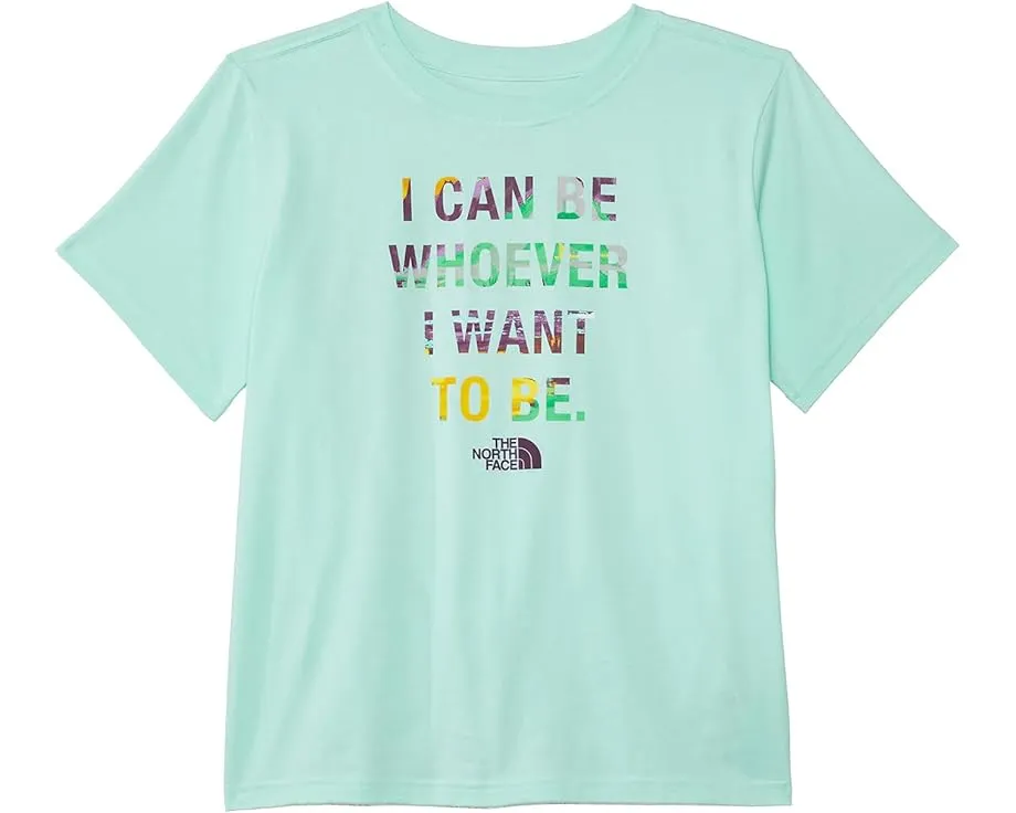 The North Face футболка с принтом для детей с короткими рукавами и рифленым воротником