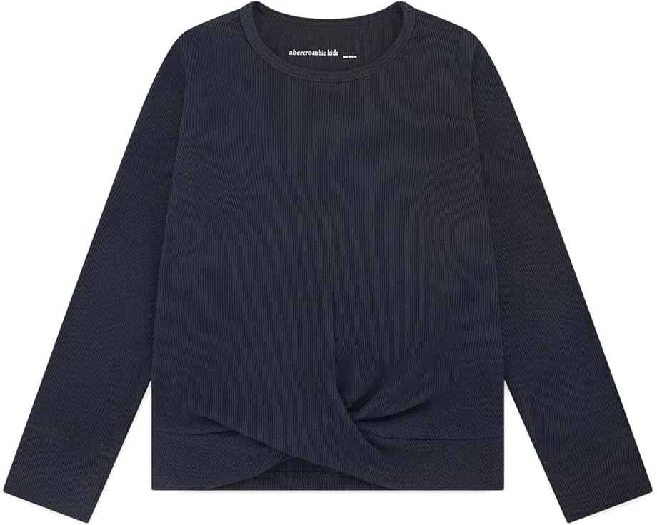 Топ Cozy Twist Front Knit с перекрученным передом от abercrombie kids