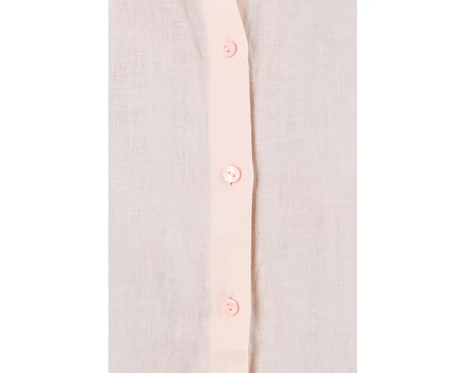 Organic Handkerchief Linen Mandarin Collar Shirt