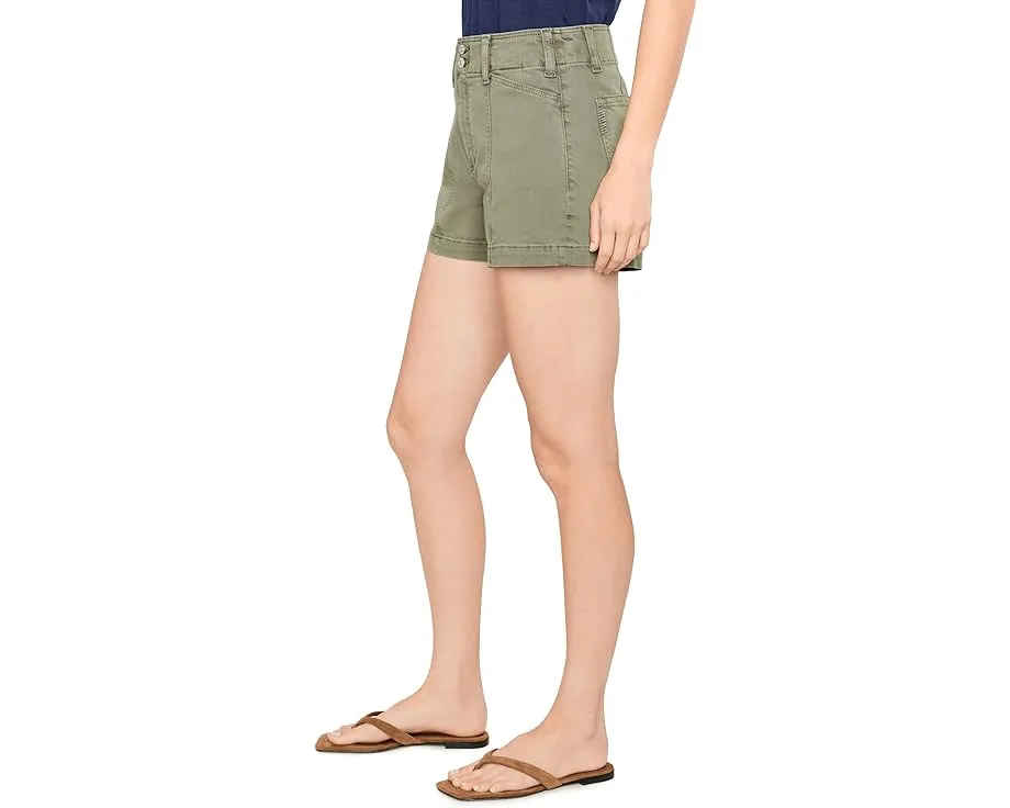 Шорты Paige Olivia в цвете Vintage Ivy Green с высокой посадкой