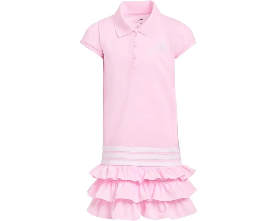 Детское платье adidas Kids с воротником-поло и рюшами
