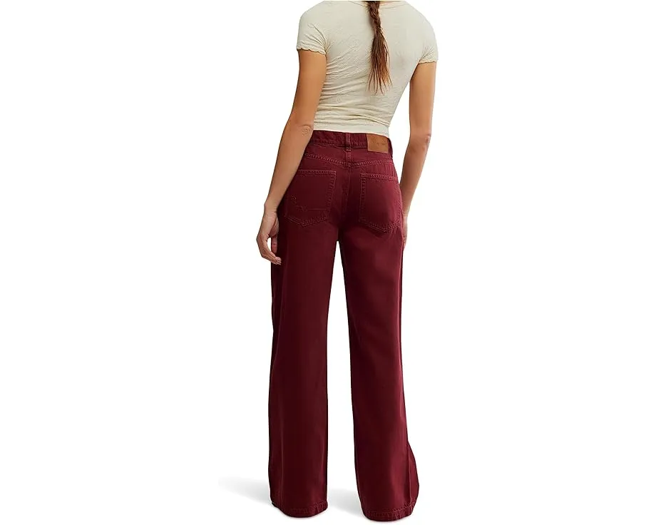 Джинсы Free People Stride с широкими штанинами и низкой посадкой