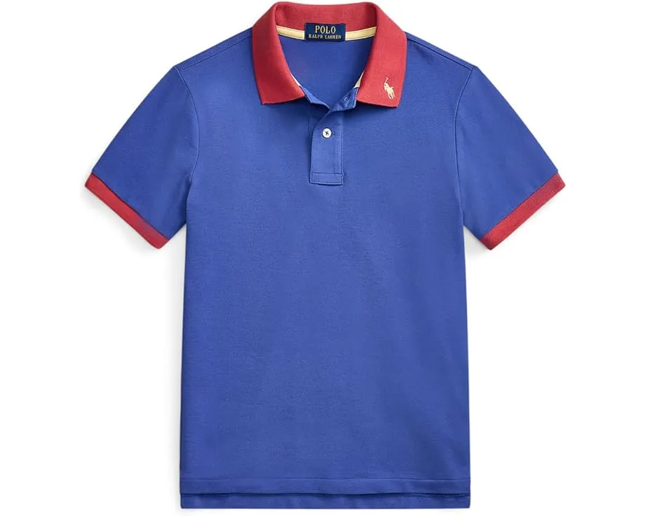 Polo Ralph Lauren Kids поло из стрейч хлопкового сетчатого материала для детей постарше