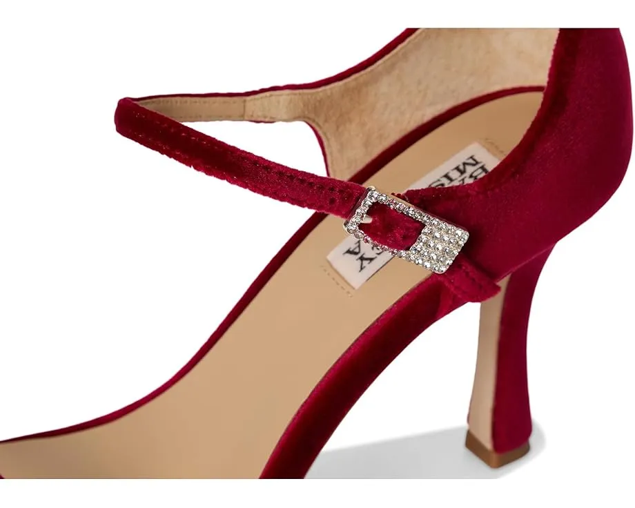 Босоножки Badgley Mischka Valencia на тонком каблуке с двойными ремешками и пряжками