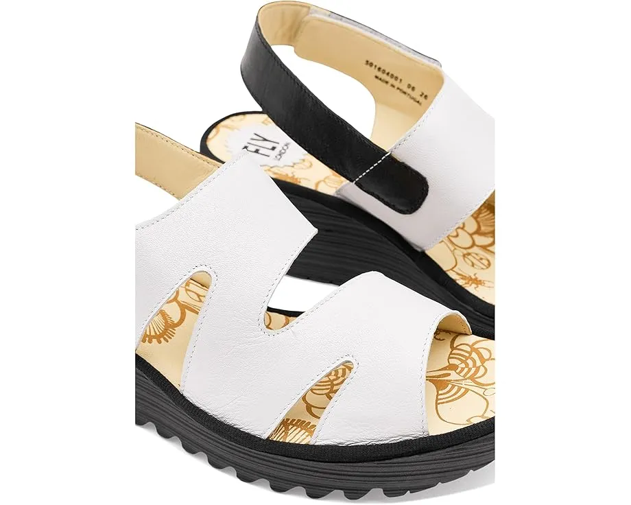 Сандалии FLY LONDON Yaad604fly на танкетке с ажурным дизайном и ремешком на липучке