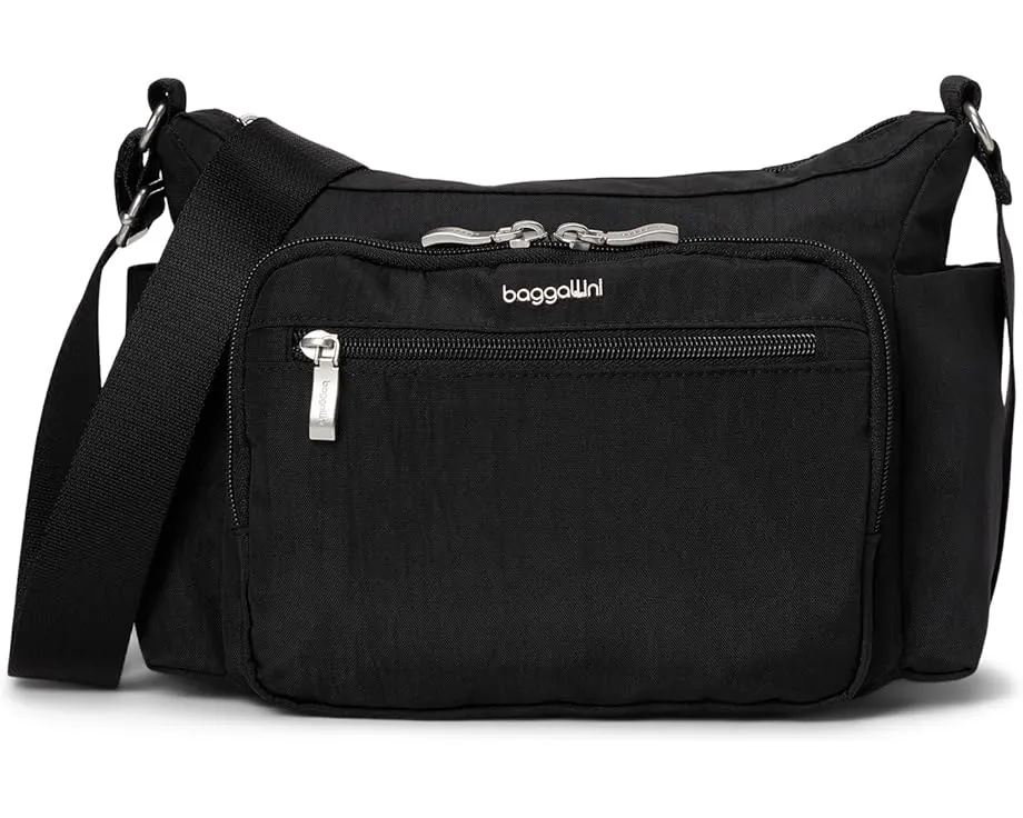 Baggallini Crosstown кроссбоди хобо с RFID защитой и карманом для бутылки