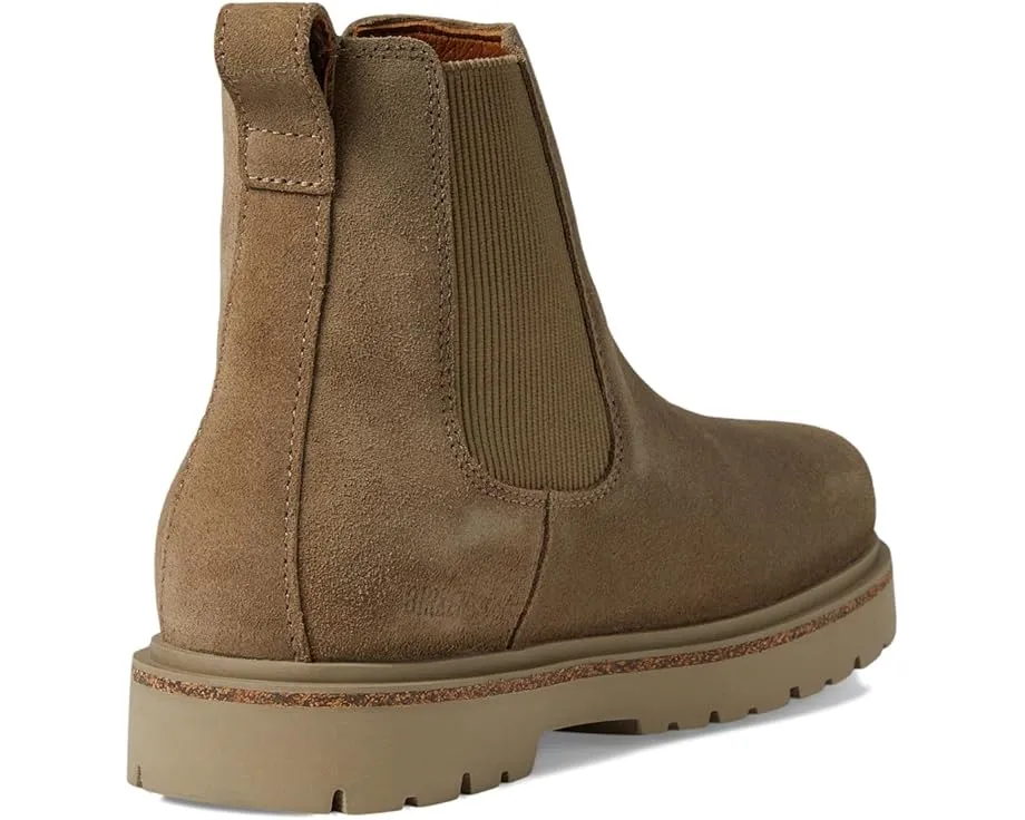 Ботинки Birkenstock Highwood Slip-On Deep Blue из замши с пробковой стелькой