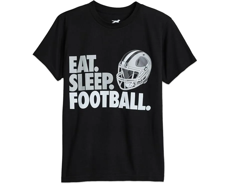 Футболка ChalkTalk SPORTS Kids Football CTS ProBlend™ с принтом Eat Sleep Football