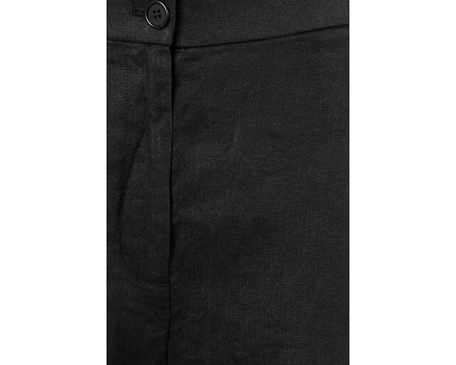 Брюки Eileen Fisher из органического льна с защипами и укороченной длиной