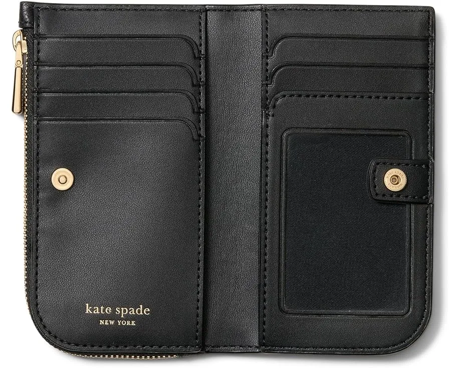 Kate Spade New York Devin Pebbled Leather компактный бифолд кошелёк