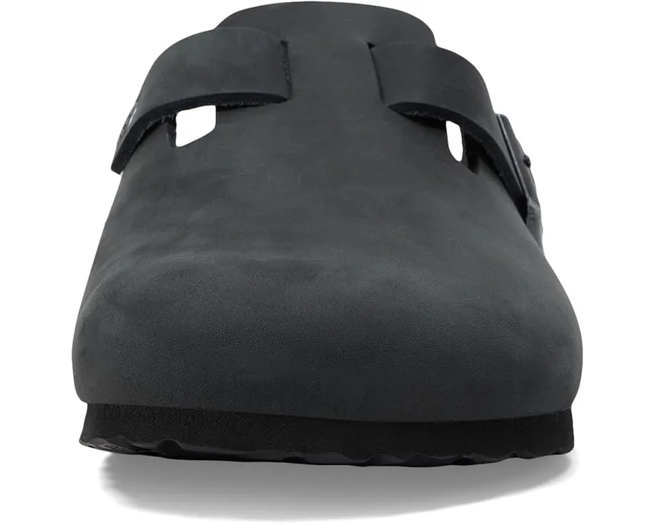 Классические клоги Boston из промасленной кожи с анатомической стелькой Birkenstock