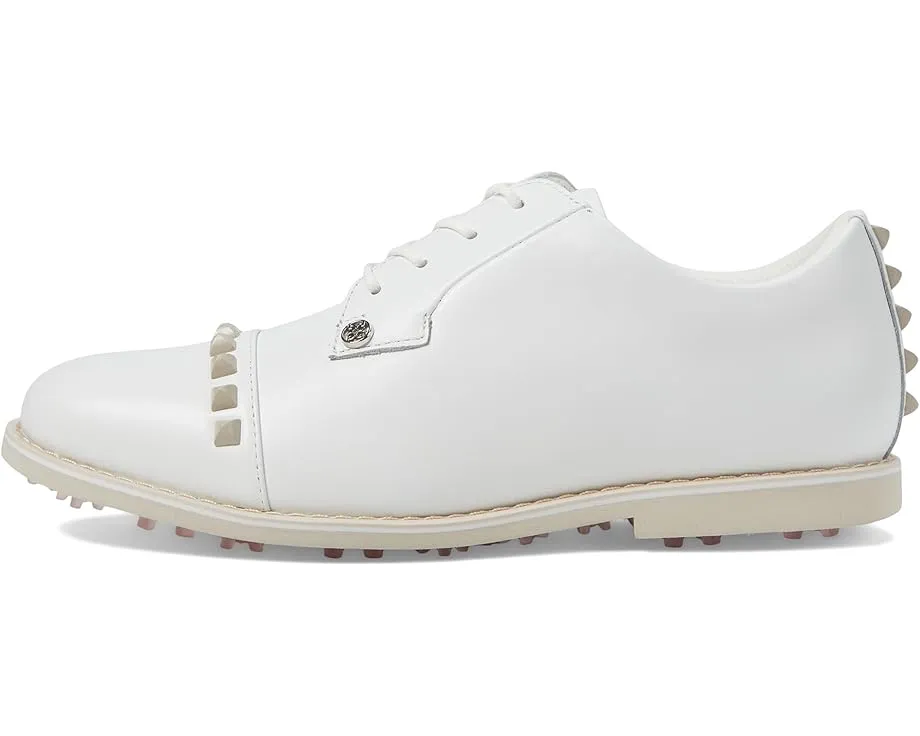 Женские гольф-туфли GFORE Gallivanter из галечной кожи с декоративными шпильками