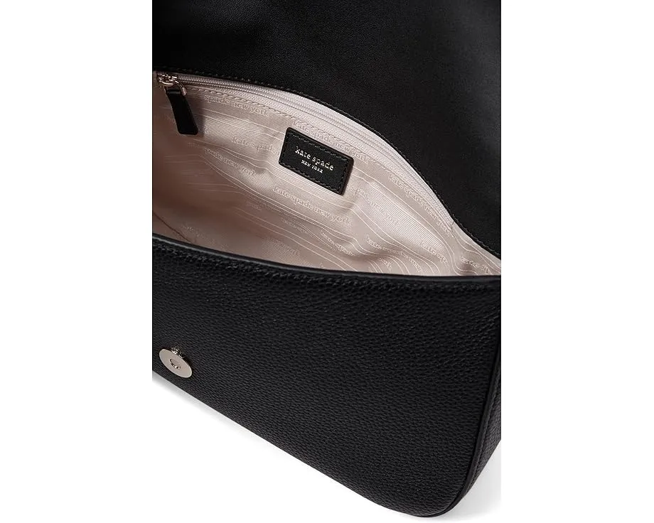 Сумка через плечо Hudson из шагреневой кожи Kate Spade New York с клапаном