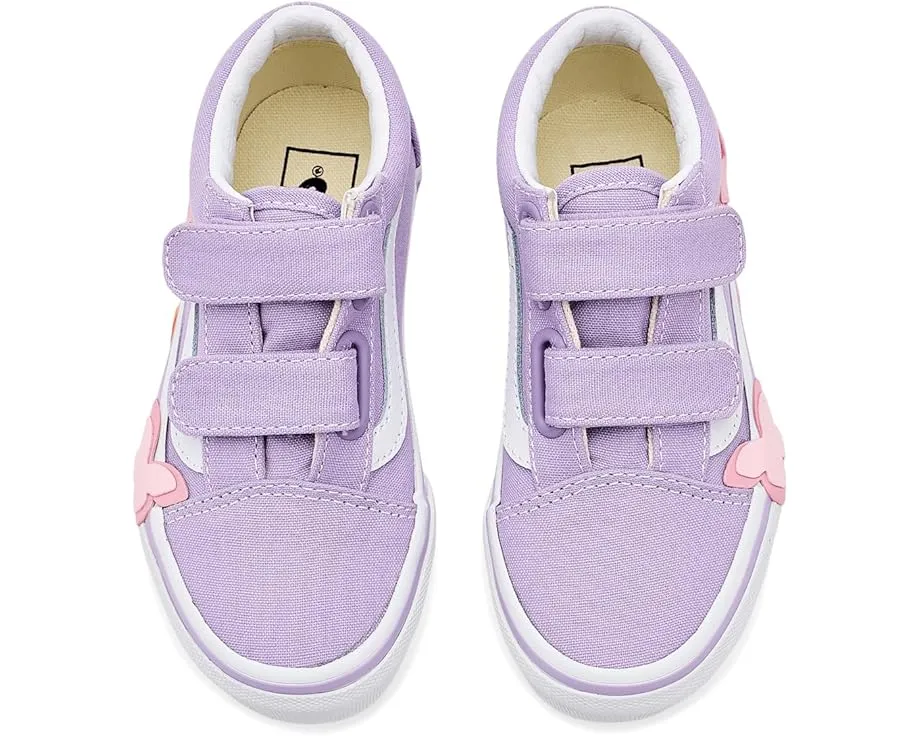 Детские кеды Vans Kids Old Skool V Butterfly на липучке с бабочкой