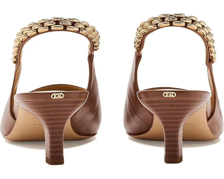 MICHAEL Michael Kors туфли Marcia Kitten Sling Pumps с цепочкой на шпильке
