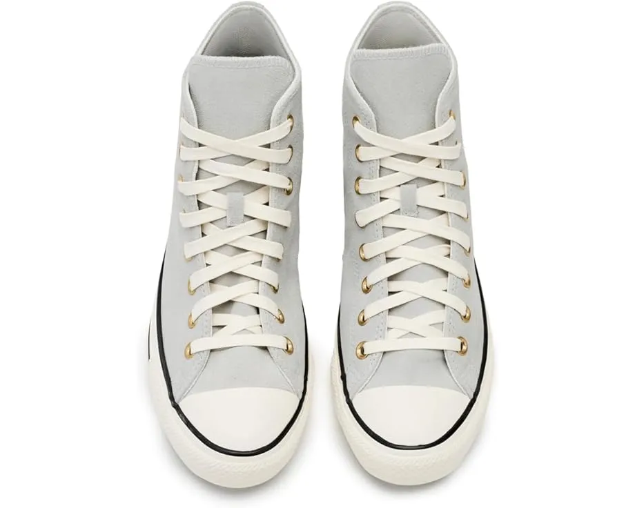 Кроссовки Converse Chuck Taylor All Star Suede High-Top из замши с золотыми люверсами