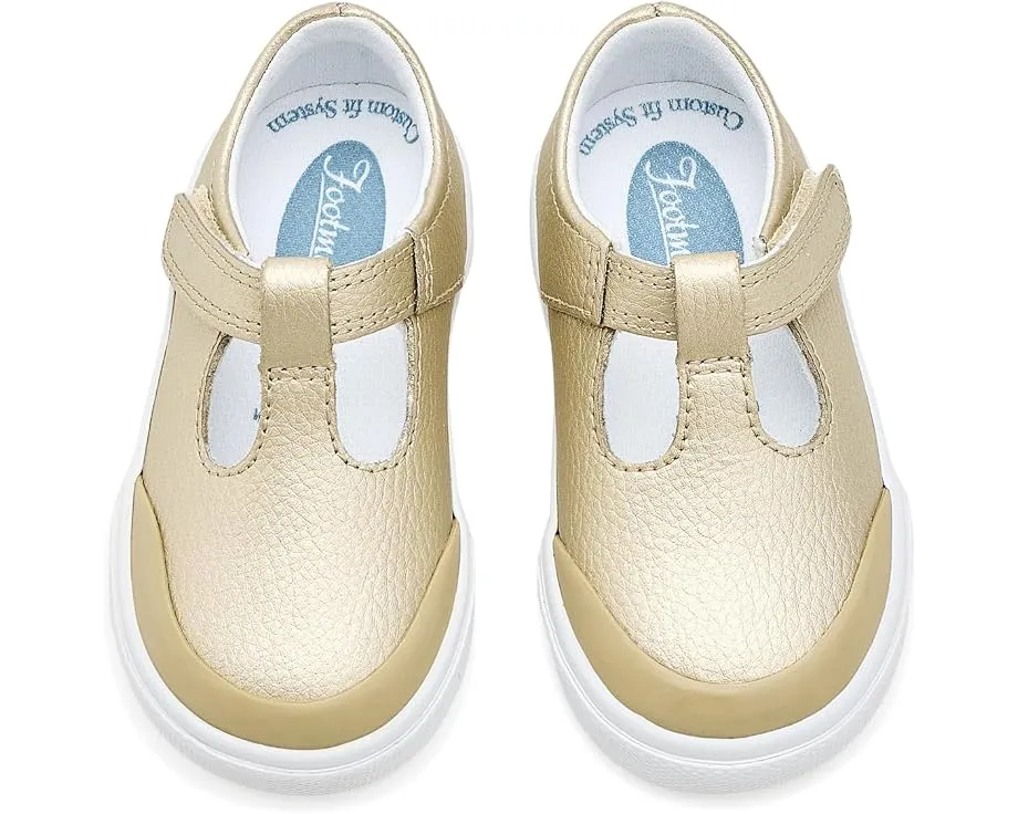 Детские туфли FootMates Drew-Leather T-bar с поддержкой свода стопы