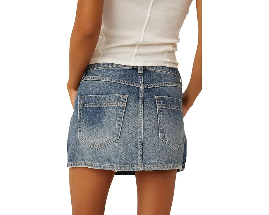 Free People Wynne Denim Skirt джинсовая юбка миди на пуговицах