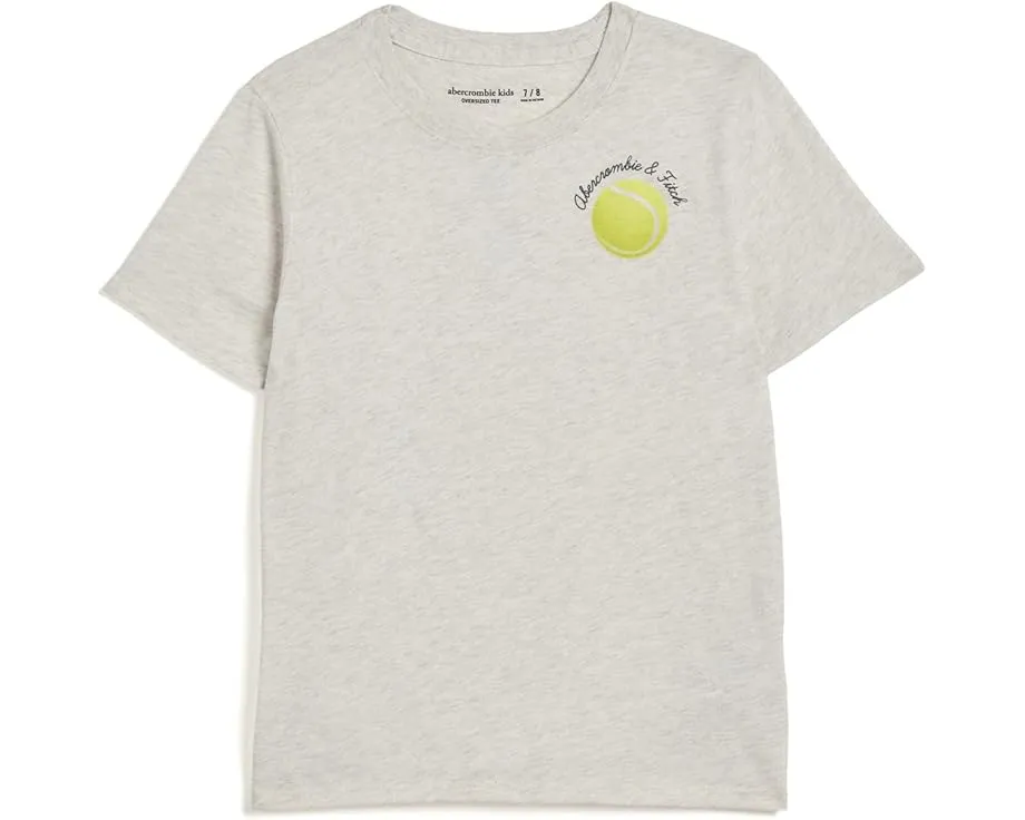Футболка Tennis Oversized Tee от abercrombie kids для детей с увеличенным кроем