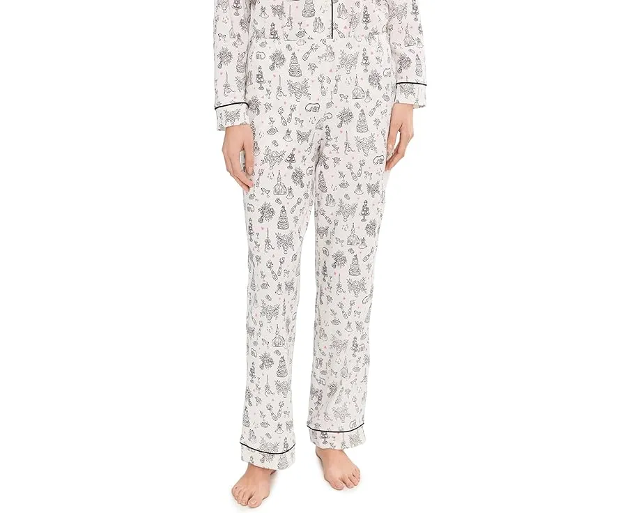 Комплект пижамы Bedhead PJs Classic с длинными рукавами из хлопкового трикотажа