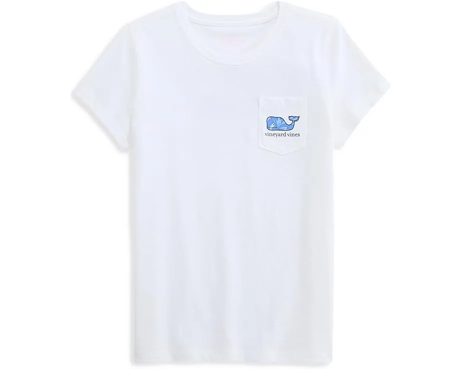 Футболка Vineyard Vines Kids с коротким рукавом, карманом и принтом кита