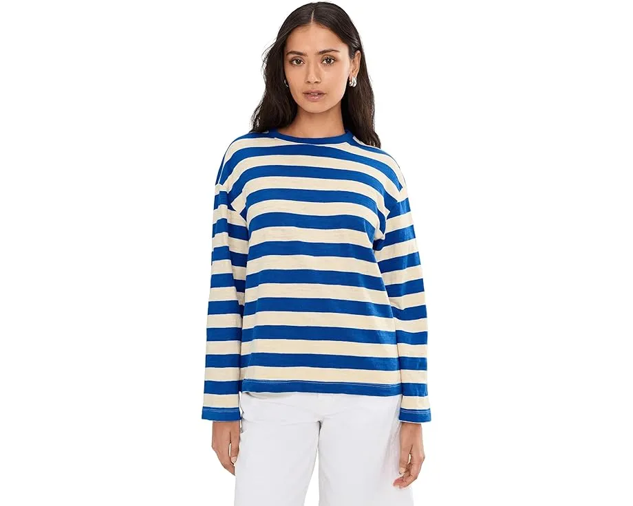 Длинная футболка Faherty Sunwashed Slub Long Sleeve Retro с эффектом поношенности