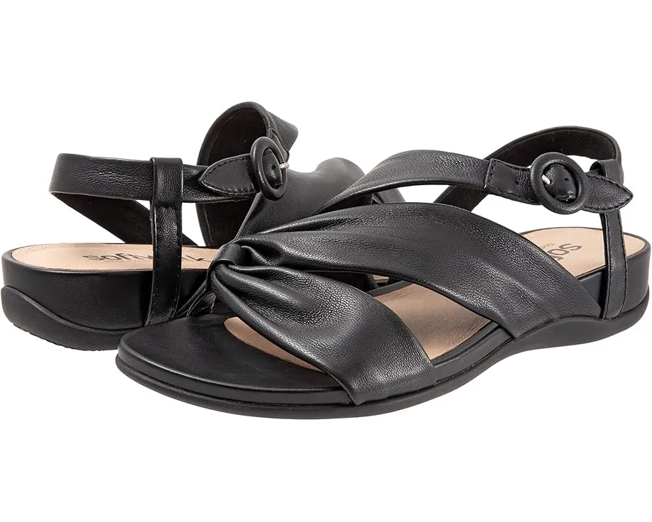 Балетки SoftWalk Tieli с боковой пряжкой и скрытой резинкой