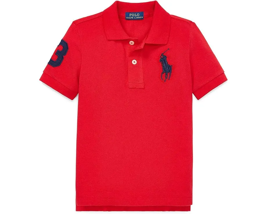 Хлопковая поло из сетки с большим пони Polo Ralph Lauren для маленьких детей