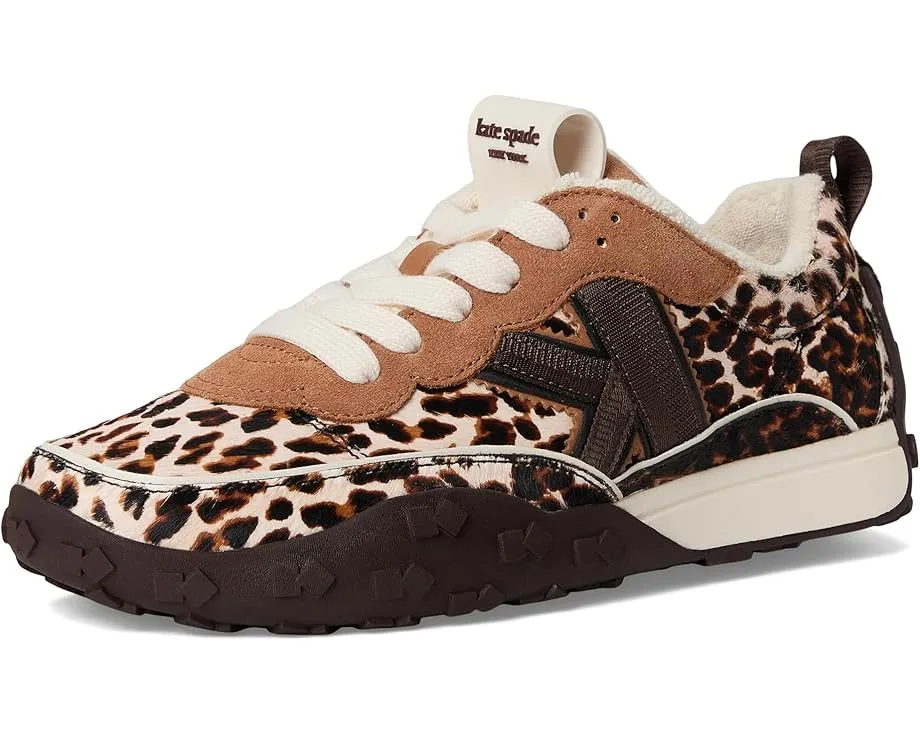 Кроссовки Kate Spade New York K As In Kate Downtown из леопардовой велюровой кожи