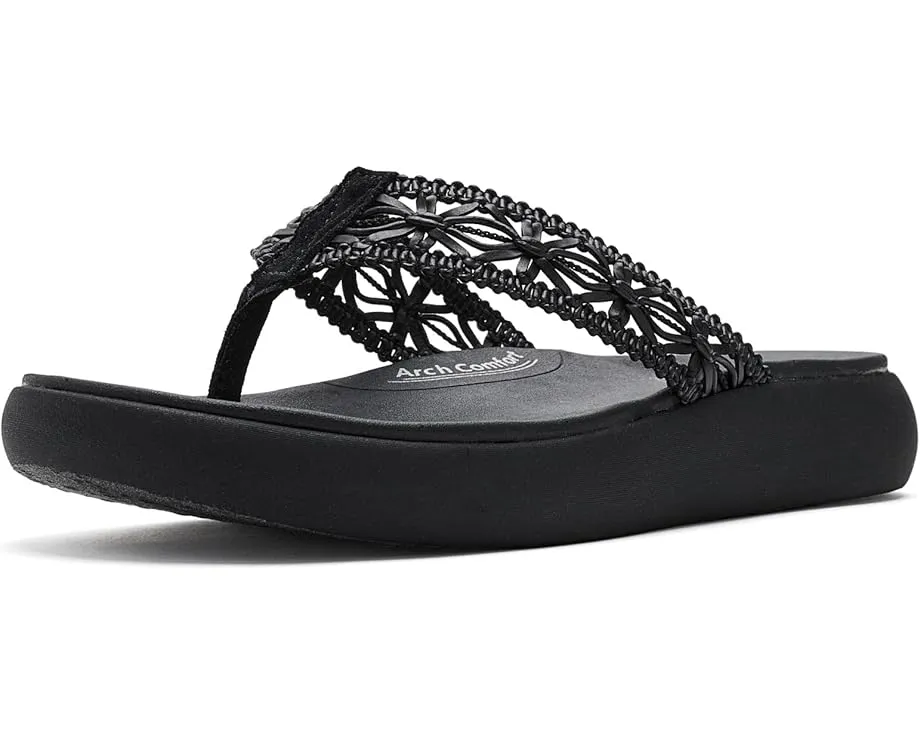 Сандалии SKECHERS Asana Luxe Ocean Breeze 2 с ажурным верхом и просторной посадкой Relaxed Fit