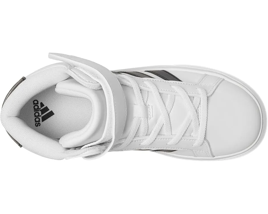 Детские кроссовки Adidas Grand Court Mid с регулируемой липучкой и круглым носком