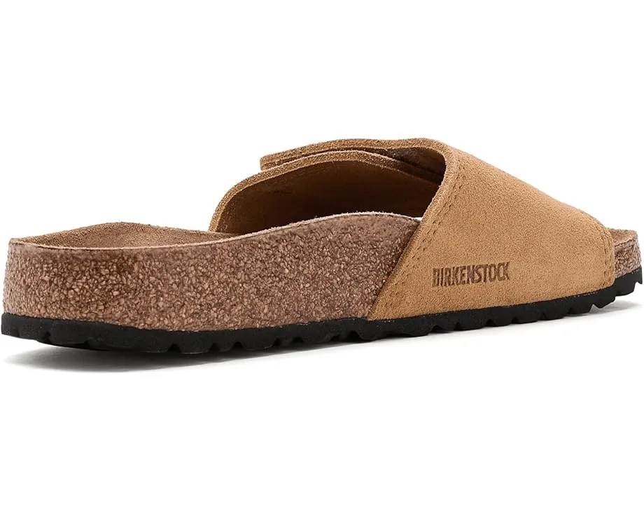 Сандалии Birkenstock Sylt из замши с контурной стелькой и регулируемой застежкой