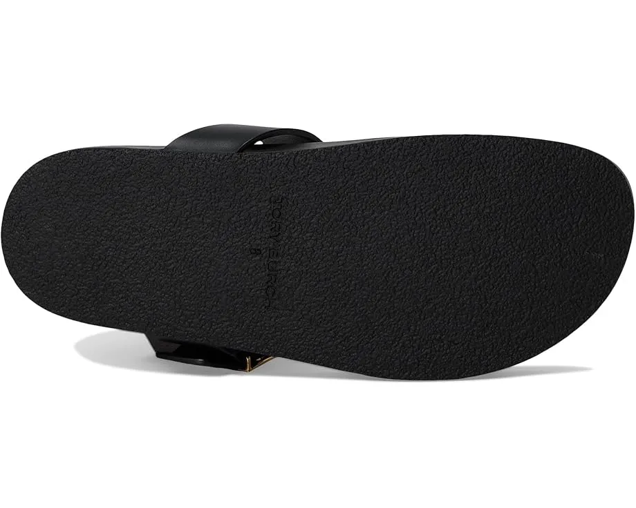 Кожаные сандалии Mellow Thong Sandal от Tory Burch с логотипом и стелькой