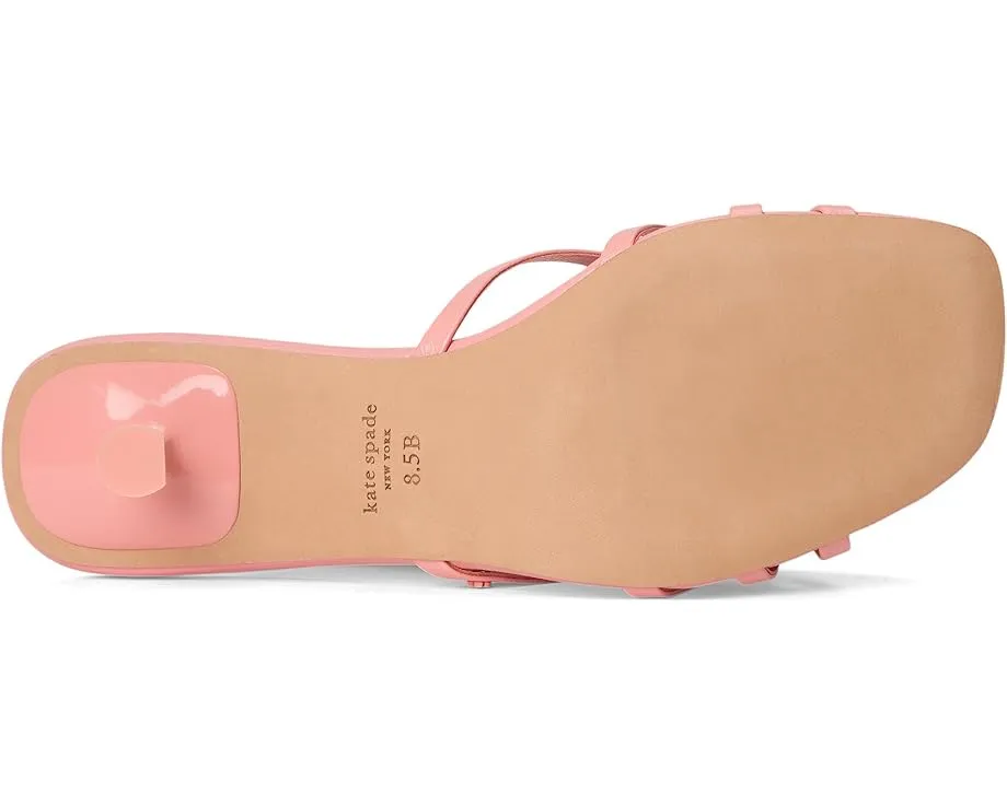 Сандалии Carolina из тисненой кожи на низком каблуке kitten heel