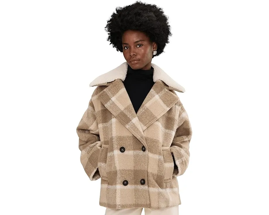 Короткое пальто-бушлат Levi's из смесовой шерсти с отстегивающимся воротником